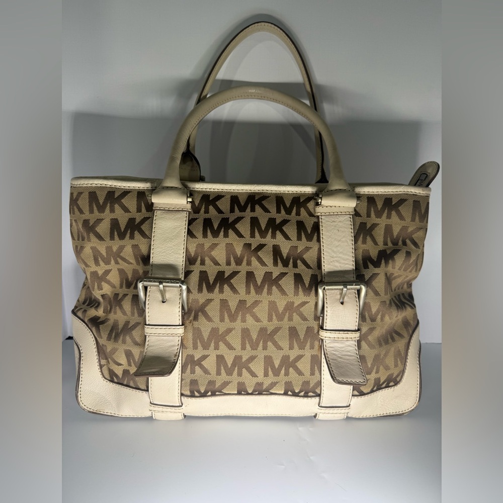 Michael Kors Tan and Cream Men's Briefcase